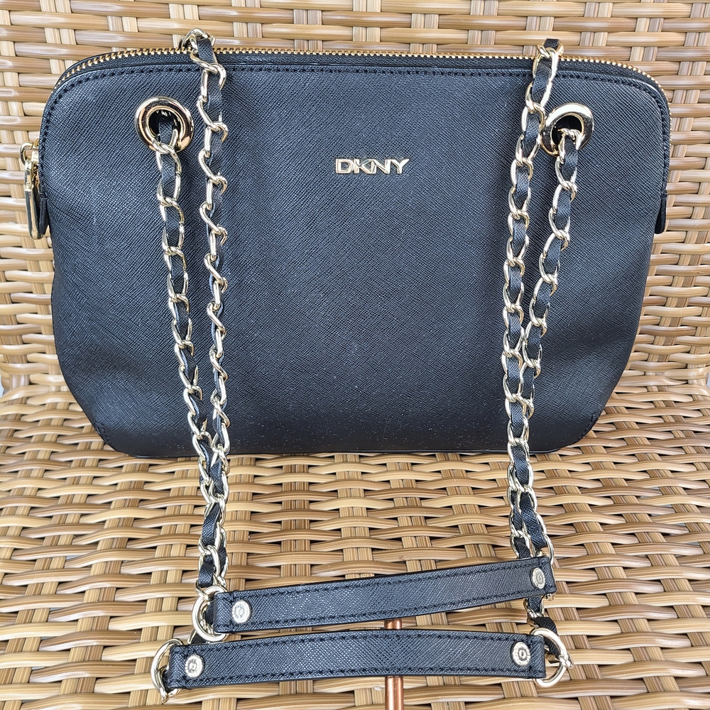 Dkny Black Crossbody Rectangular Shoulder Bag Saf… - image 2